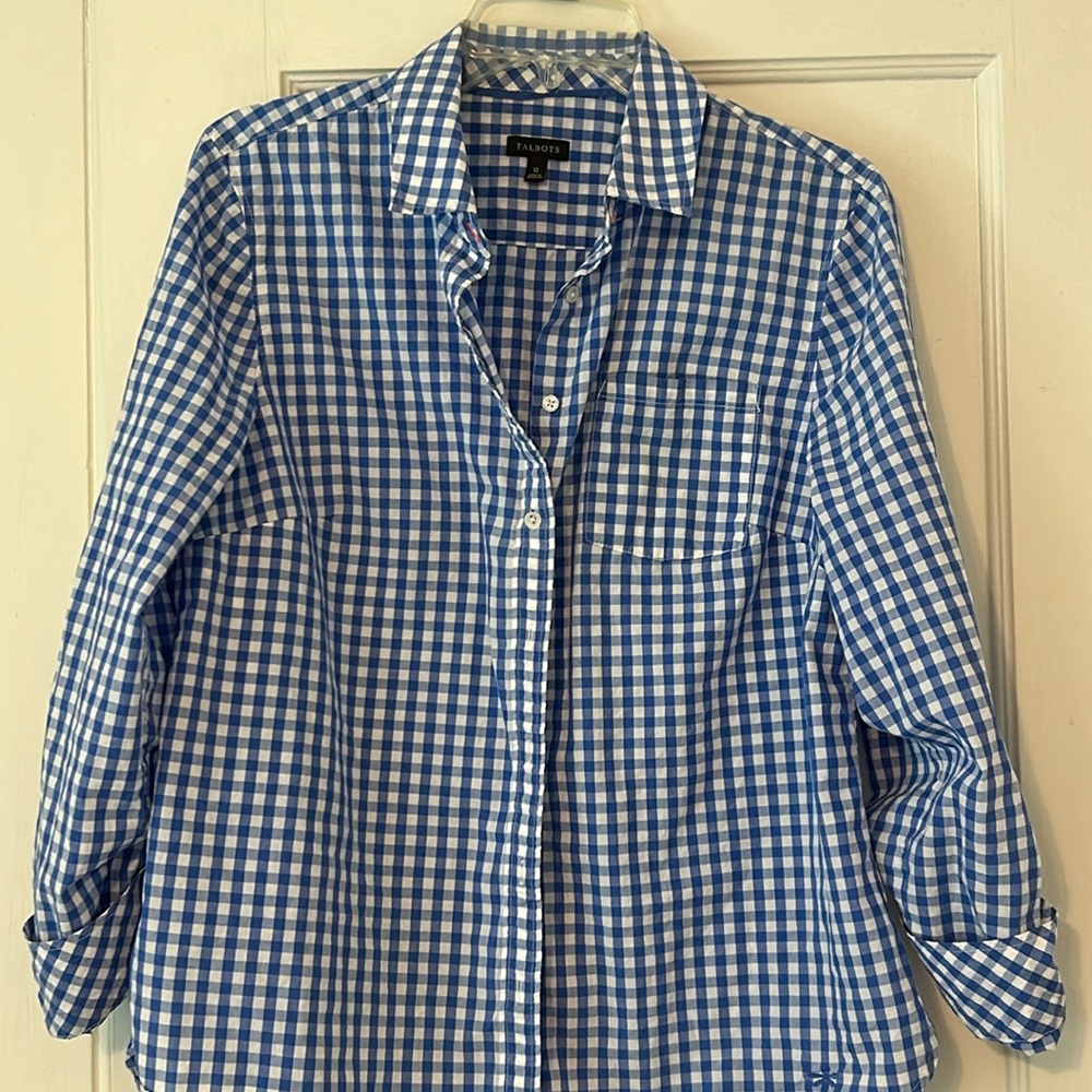 Talbots, collared shirt. Lightweight cotton. Size 12. Good condition.